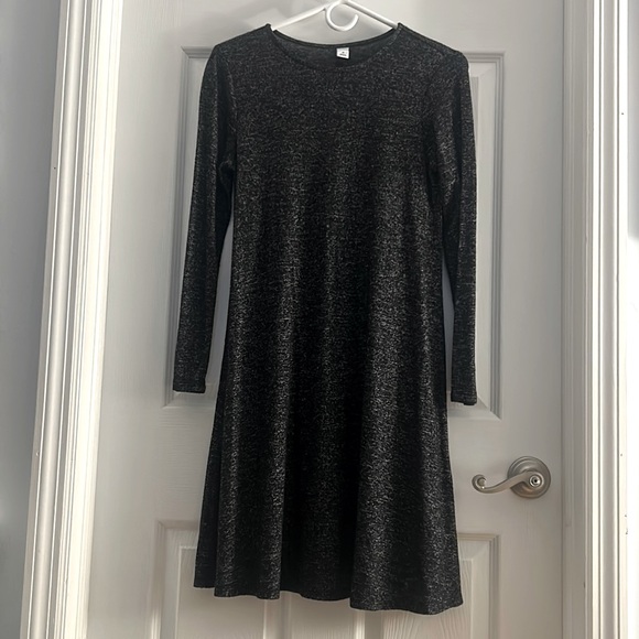 Old Navy Cozy Charcoal Gray Women's Knit Swing  Long Sleeve Dress Size S - Picture 1 of 6